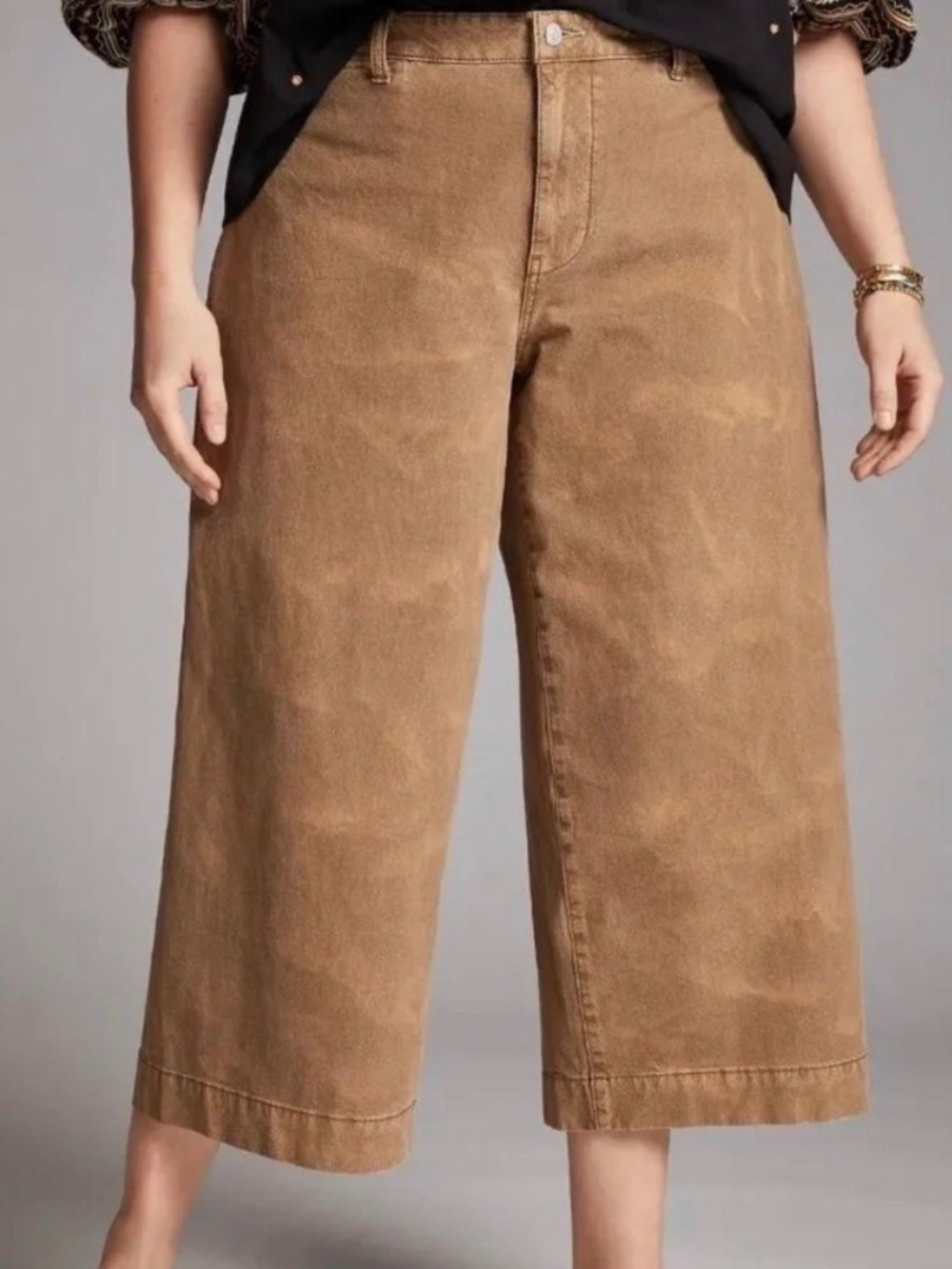 Anthropologie Pilcro James High Rise Cropped Wide Leg Pants Size 30